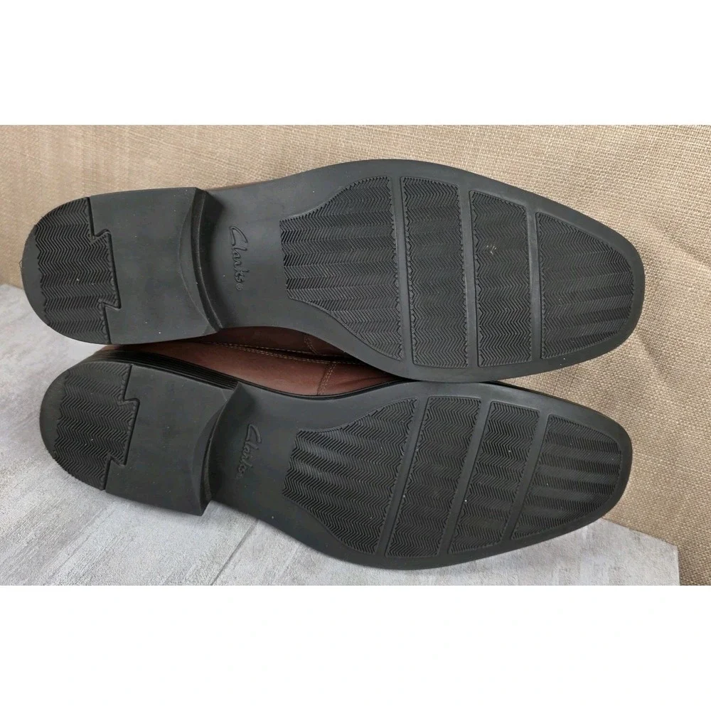 Clarks Collection Tilden Mens 12M Ultimate‎ Comfort Ortholite Brown Loafer Shoes
